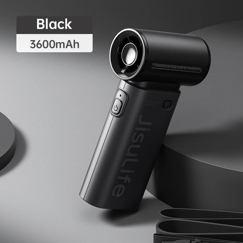 JISULIFE Handheld Turbo Fan,Super Strong Wind,5 Speeds,Long Battery Life,5000mAh,USB Rechargeable,Multipurpose Pocket fan Quick Pick Grocers