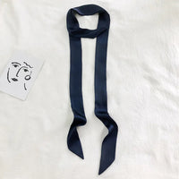 5x200cm Satin Silk Narrow Scarf Neckerchief Solid Neck Scarves Long Silk Thin Scarf Head Neck Hair Band Bag Ribbon Headbands DIY Quick Pick Grocers