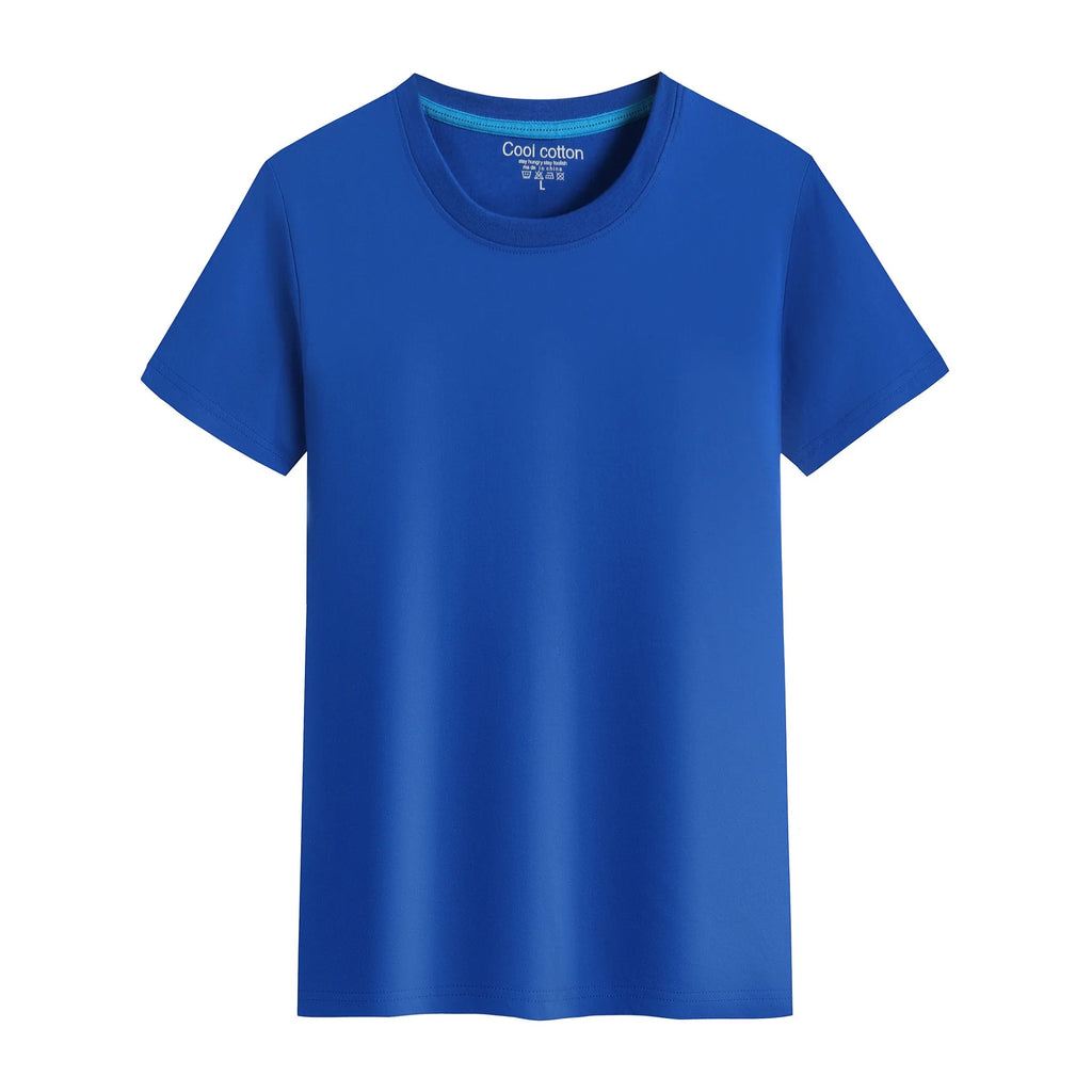 2026 Brand New 100% Cotton Mens T-shirt Pure Color Men T Shirts Round Collar Short-Sleeve Man T-shirt Top Tees For Male Clothes Quick Pick Grocers