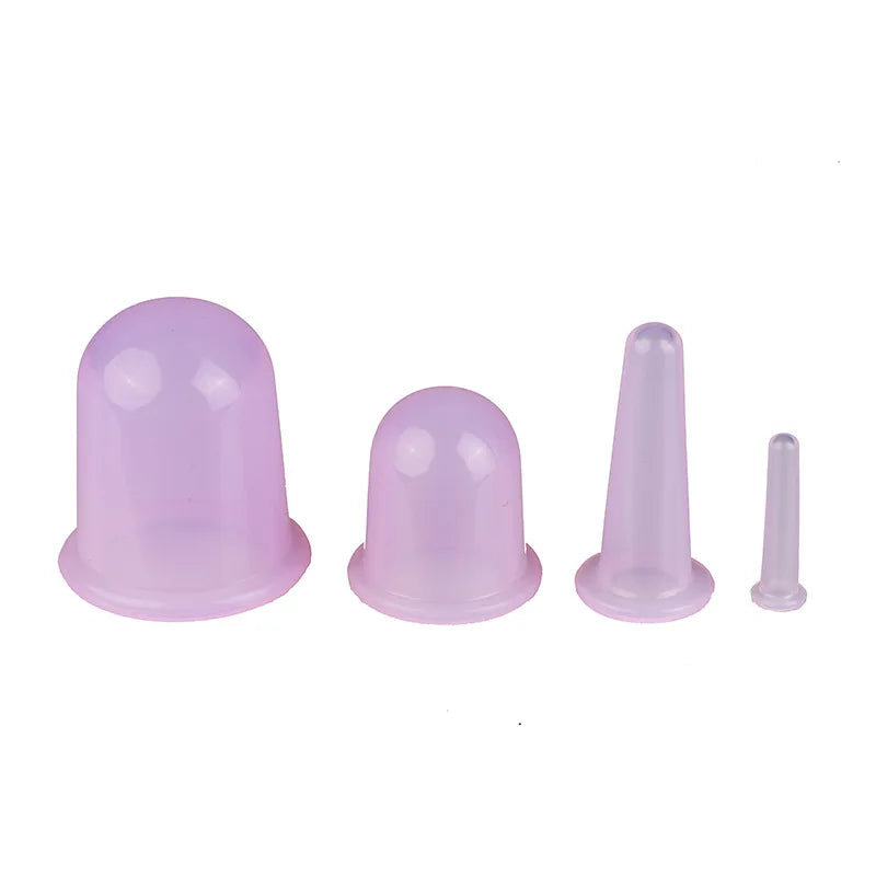 Silicone Vacuum Cupping Massage Jars Anti Cellulite Massage Facial Suction Cups Face Neck Lift Skin Scraping Guasha Anti Wrinkle Quick Pick Grocers