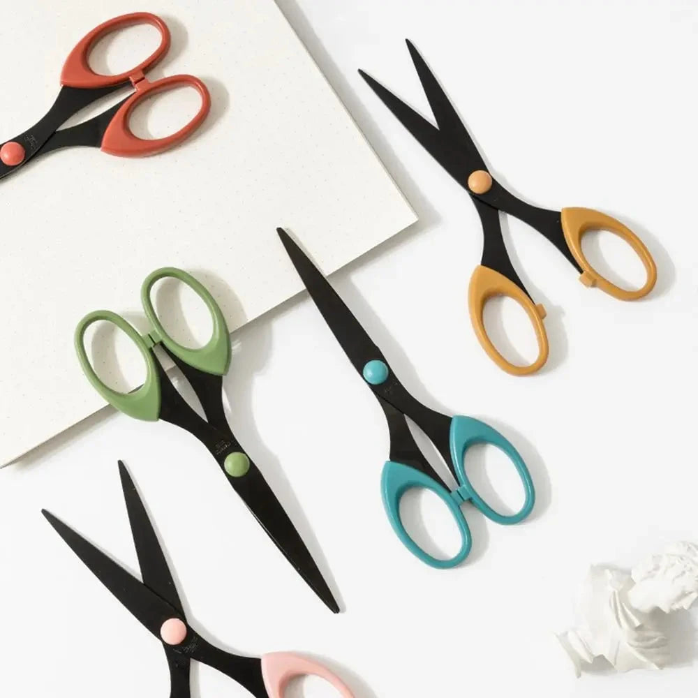 Color Scissor Stainless Steel Blade Safe Design Paper Cutting Scissors for Fine Art Diary Album Craft Office School Supplies Econic Blanks