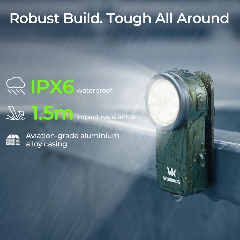 Wurkkos HD03 680LM Mini Clip Light USB C Rechargeable Pocket Flashlight Spotlight/Floodlight Portable EDC RGB Torch with Magnet