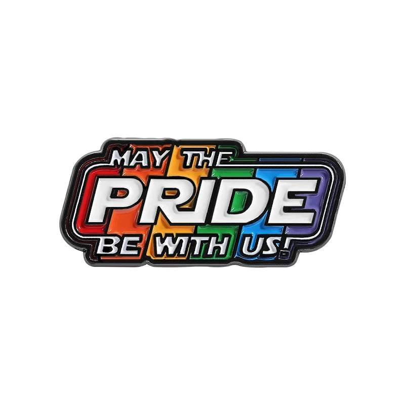 LGBTQ Pride Collect You Are Safe With Me Enamel Pins Rainbow Spaceship UFO Shield Cat Brooches Lapel Badges Jewelry Lover Gifts Quick Pick Grocers