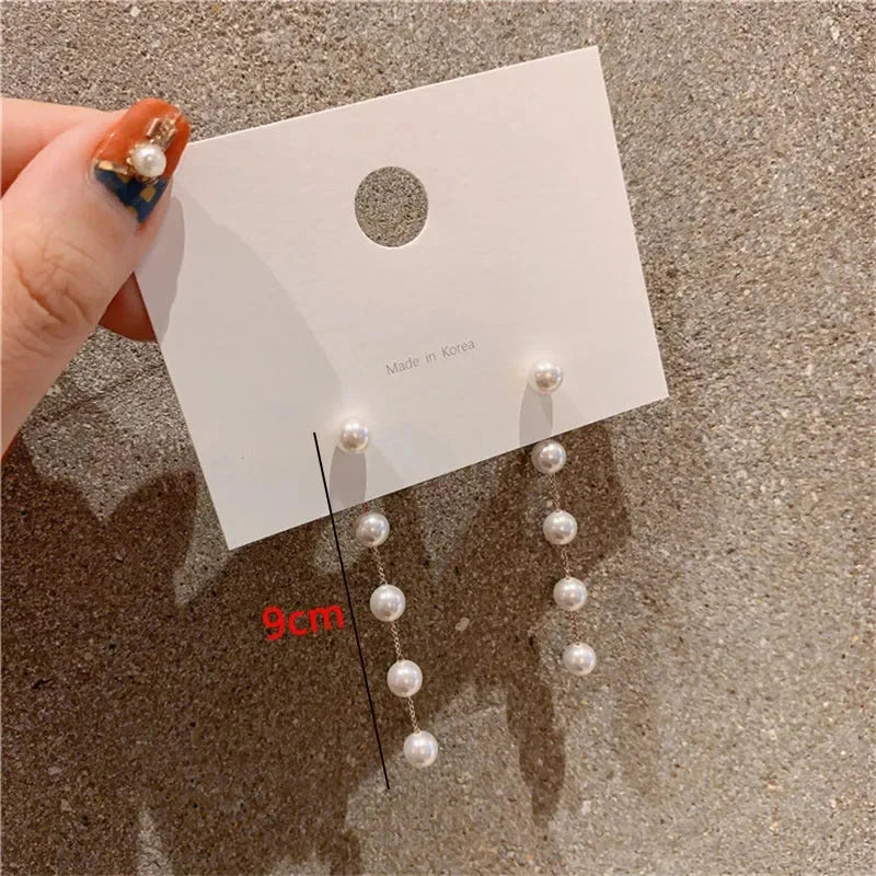 Pure White Women's Dangle Earrings Blooming Flower Acrylic Enamel Butterfly Imitation Pearl Heart Hanging Earrings Elegant brinc Econic Blanks