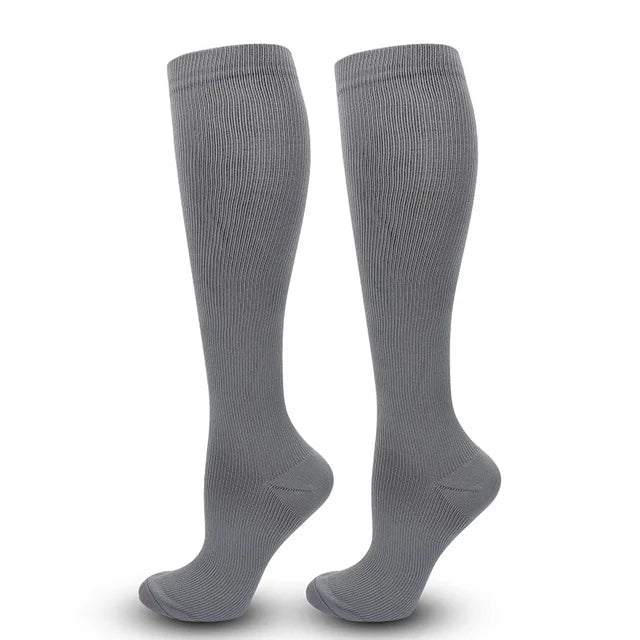 1 Pair Women's & Men's Compression Socks 15-20 mmHg Knee High Stocking for Cycling Soccer Running Athletic Calf Socks Quick Pick Grocers