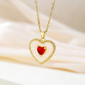 Elegant Style Heart shaped Pendant Necklace Hollow Design Mother's Day Gift Party Suitable for Best Friends Without Box Quick Pick Grocers