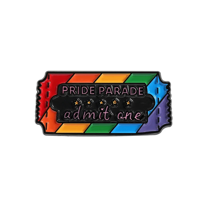 LGBTQ Pride Collect You Are Safe With Me Enamel Pins Rainbow Spaceship UFO Shield Cat Brooches Lapel Badges Jewelry Lover Gifts Quick Pick Grocers