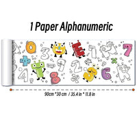 90cm Animal Canvas Children's Drawing Roll DIY Coloring Paper Roll Color Filling Graffiti Paper-cut Painting Educational School Quick Pick Grocers