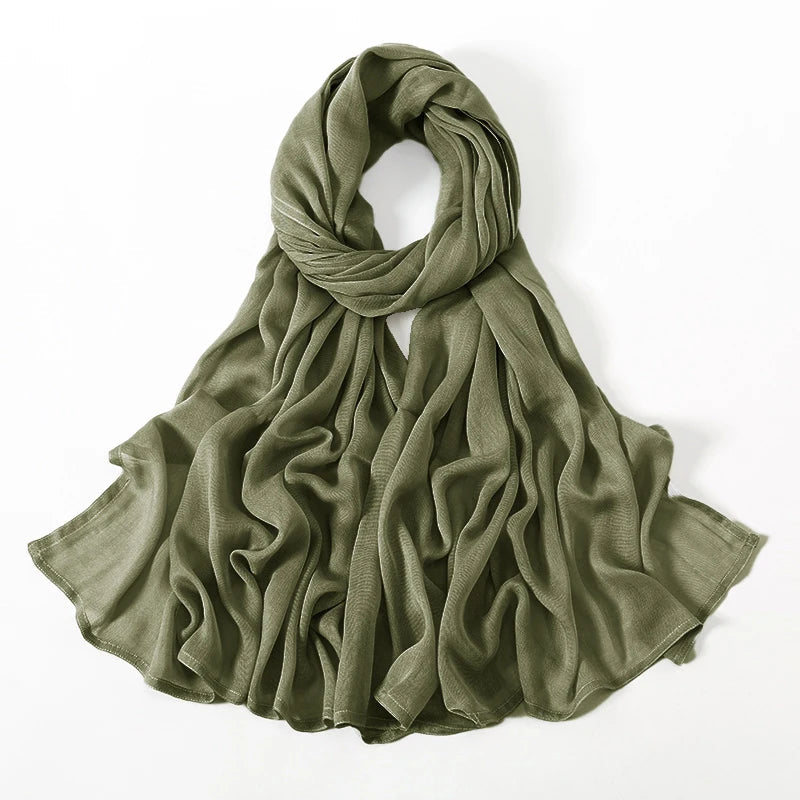 Fashion Modal Hijab Rayon Cotton Shawls Muslim Hijabs For Women Plain Scarf Big Size Headscarf Islamic Turban Headband 190*85cm Quick Pick Grocers