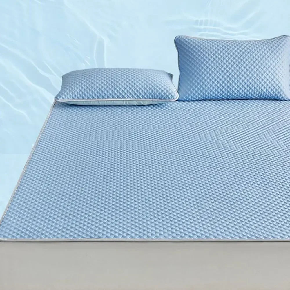 Breathable Cooling Mattress Comfortable Washable Ice Silk Bed Mat Pad Soft Skin-friendly Summer Sleeping Mat Household Quick Pick Grocers