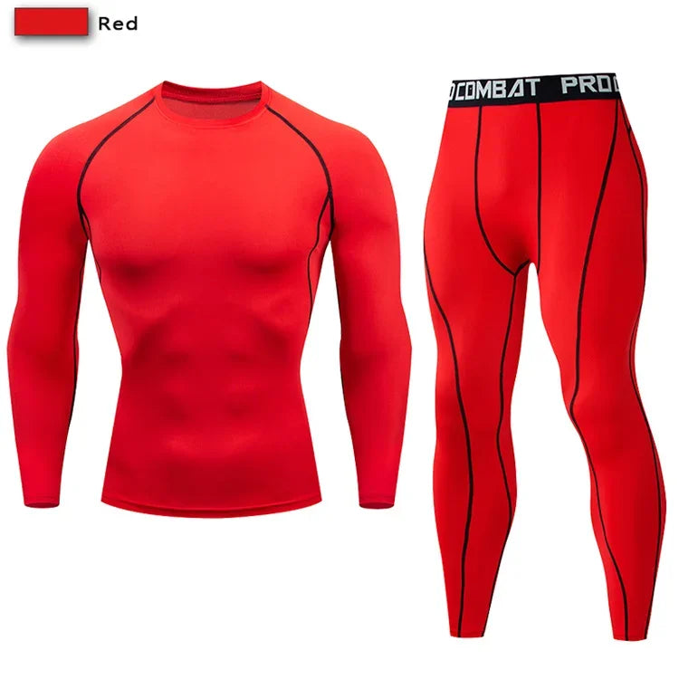 2pcs Men's Compression Sportswear Suit Elastic Training Yoga Sets Workout Jogging Fitness Clothing Tracksuit Pants Sporting Quick Pick Grocers