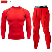 2pcs Men's Compression Sportswear Suit Elastic Training Yoga Sets Workout Jogging Fitness Clothing Tracksuit Pants Sporting Quick Pick Grocers