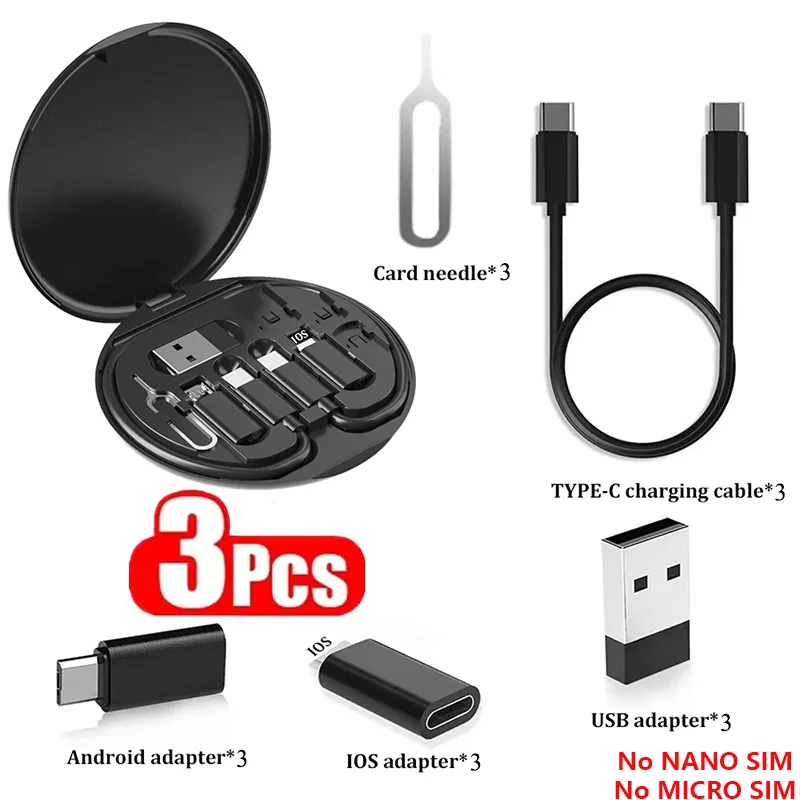 Multi USB Type C to C 60W Charging Adapter Cable Kit USB C to Lighting Conversion Set USB A & Type C to Micro/Type C/Lighting Quick Pick Grocers