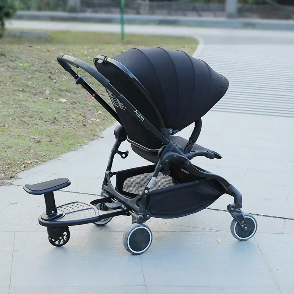 Universal Strollers Step Board Adapter with Seat Second Child Jogger Twins Scooter Baby Pram Hitchhiker Bumper Purest Peak