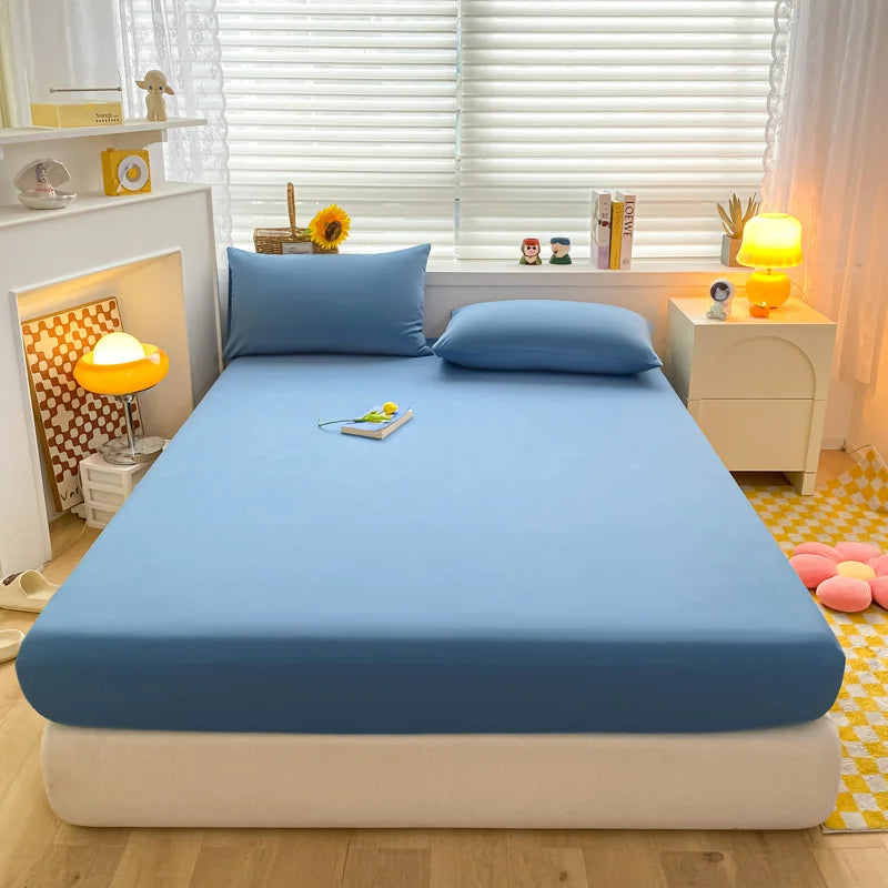 Soft Cotton Fitted Bed Sheet with Elastic Mattress Cover Quick Pick Grocers