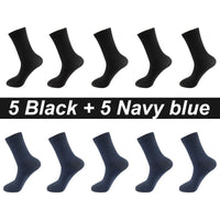 10Pairs/Lot Men Combed Cotton Socks Black Casual Business Breathable High Quality Man Sock New For Male Plus Size EU38-48 Quick Pick Grocers
