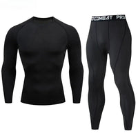 2pcs Men's Compression Sportswear Suit Elastic Training Yoga Sets Workout Jogging Fitness Clothing Tracksuit Pants Sporting Quick Pick Grocers