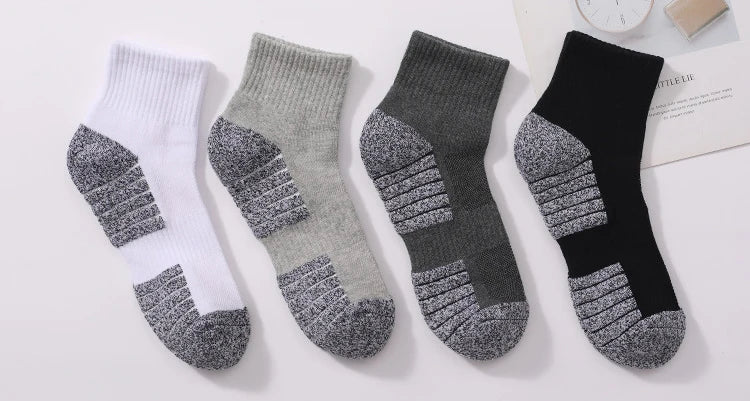 6 pairs Outdoor sports socks Thickened towel bottomed hiking socks Sweat-absorbing short tube sports running socks Men Socks Quick Pick Grocers