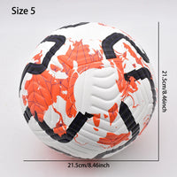 Standard Size 5 Soccer Ball – Machine‑Stitched PU Leather for Outdoor Match & Training