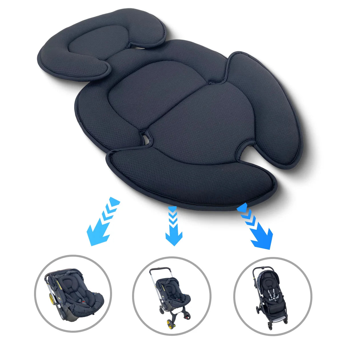 Universal Baby Stroller Seat Cushion Head and Body Support Pillow Infant Car Seat Insert For DOONA Newborn Stroller accessories Purest Peak