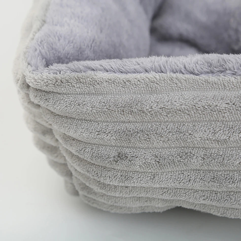Bed for Dog Cat Pet Square Plush Kennel Medium Small Dog Sofa Bed Cushion Pet Calming Dog Bed House Pet Supplies Winter Quick Pick Grocers