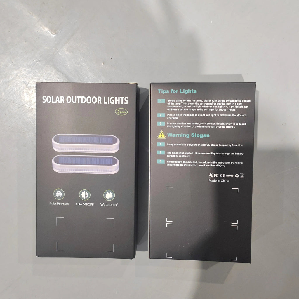 Quality Solar Step Lights Waterproof IP68 Warm White LED Path Lights Solar Powered Light Bar for Stairs Driveway Walkway Dock Quick Pick Grocers