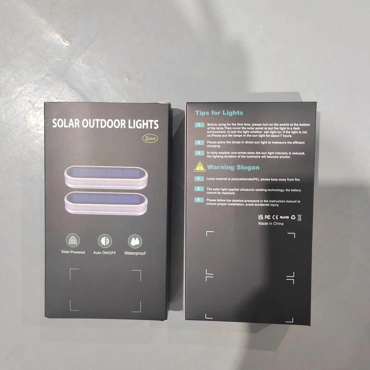 Quality Solar Step Lights Waterproof IP68 Warm White LED Path Lights Solar Powered Light Bar for Stairs Driveway Walkway Dock Quick Pick Grocers