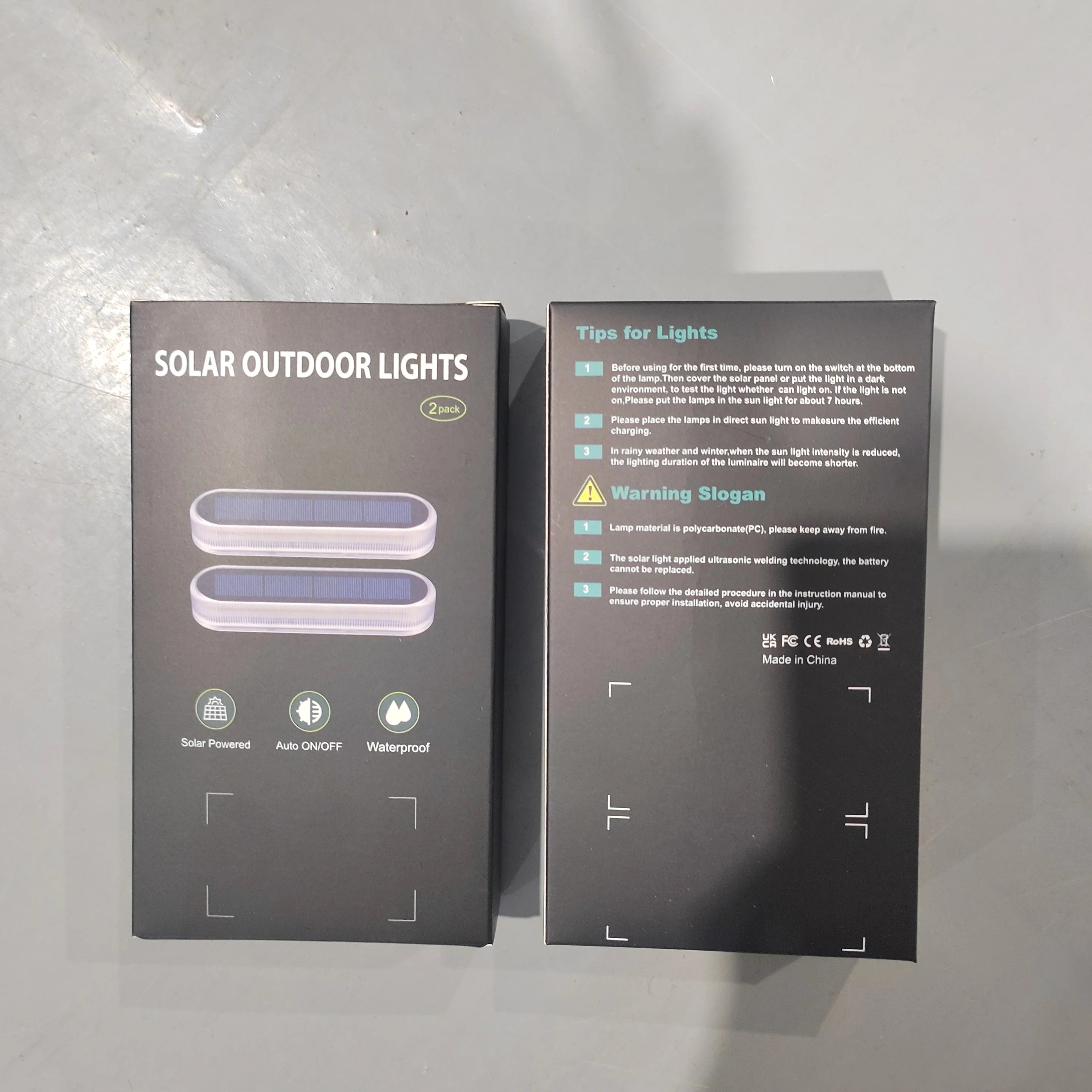 Quality Solar Step Lights Waterproof IP68 Warm White LED Path Lights Solar Powered Light Bar for Stairs Driveway Walkway Dock Quick Pick Grocers