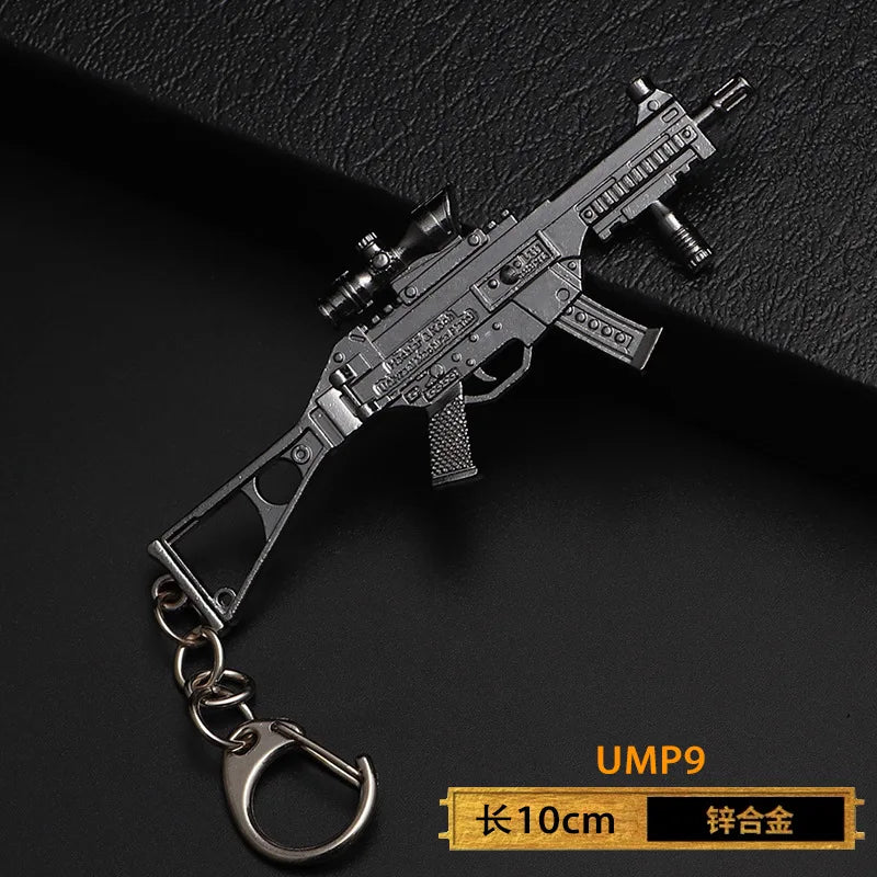 1pc Toy Gun Keychain, Alloy Toy Gun Model Pendant Car Key Chain Car Key Ring Gift For Men Boys Quick Pick Grocers