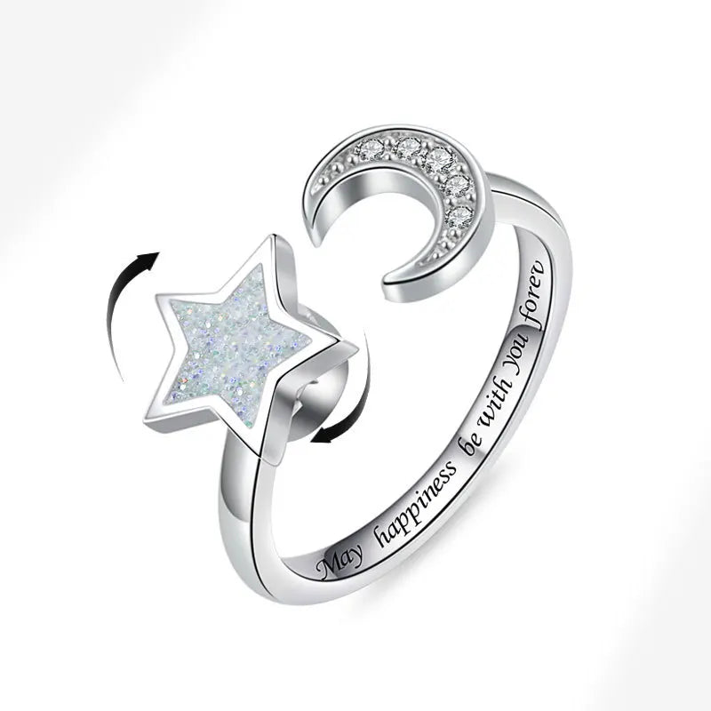 VENTFILLE 925 Sterling Silver Sunflower Diamond Zircon Rotatable Ring For Women Gift Relieve Stress Ring Jewelry Wholesale Quick Pick Grocers