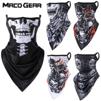 Skull Print Quick-drying Bandana Summer Scarf Breathable Half Face Cover Reusable Neck Gaiter Mask Sport Cycling Hiking Fishing Quick Pick Grocers