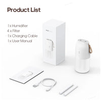 KINSCOTER Ultrasonic Air Humidifier 300ml 2000mAh Battery USB Sprayer Diffuser Releases Smooth Water Mists for Home Office Quick Pick Grocers