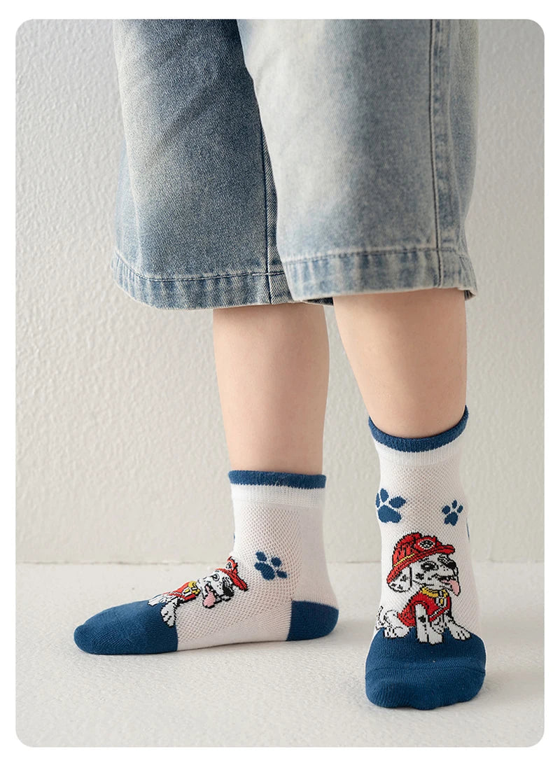 5 Pairs Paw Patrol Kids Socks Cotton Boys Cute Cartoon Socks for Children Baby Casual Socks Spring and Summer Boys Socks Quick Pick Grocers