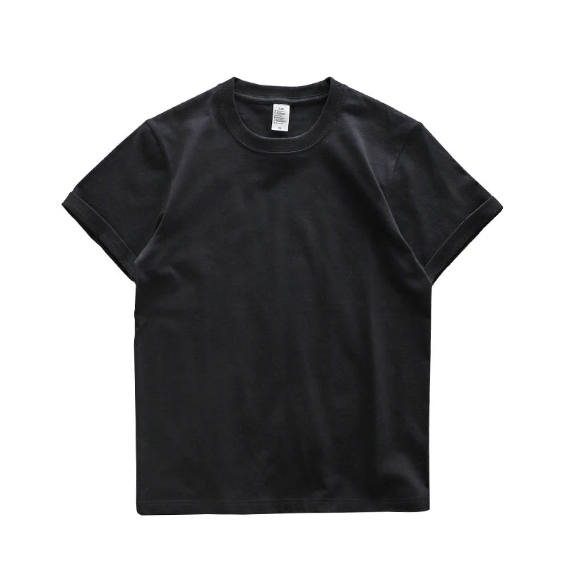 Dukeen 280gsm Oversized Heavy T-Shirt for Men Summer Short Sleeve Tee Cotton Solid Color Top Casual T Shirts One Piece Quick Pick Grocers