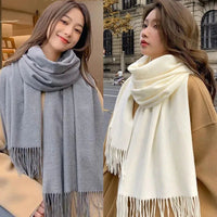 New Black Scarf Cashmere Woman Wool Ladies Scarf Warm Checkered Scarf Women's Winter Scarves Autumn XWJ07 Quick Pick Grocers