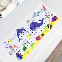 1pc Cartoon Extra Long Bathtub Mat 40x100cm Non Slip Bath Mat for Bathroom Tubs Shower Mats with Suction Cups & Drain Holes Quick Pick Grocers