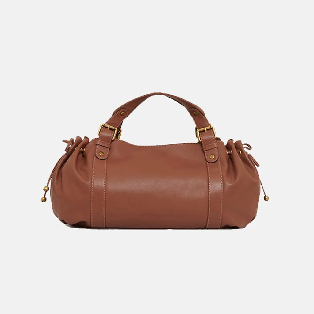 Women's Crossbody Simple Handbag Commuter Shoulder Boston Bag Stylish Versatile Work Bag Soft Polyester Interior Quick Pick Grocers