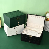 High-End Multi-Layer Drawer-Type Jewelry Box Household Large Capacity Earring Storage Organizer with Oxidation Finish Purest Peak