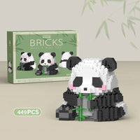 Creative DIY Assemable Animal Cute MINI Chinese Style Animal Panda Building Block Educational Boy Toys For Children Model Bricks Purest Peak Salt