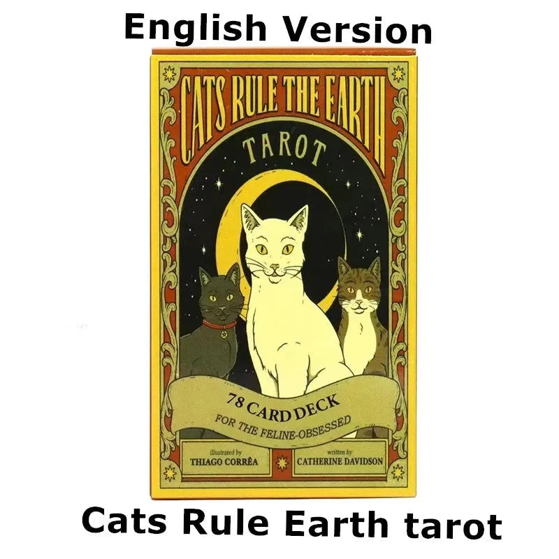 El Tarot De Los Gatos Cards 78 cartas del tarot Spanish Edition Cats Rule Earth Divination Deck Borad Playing Games Econic Blanks