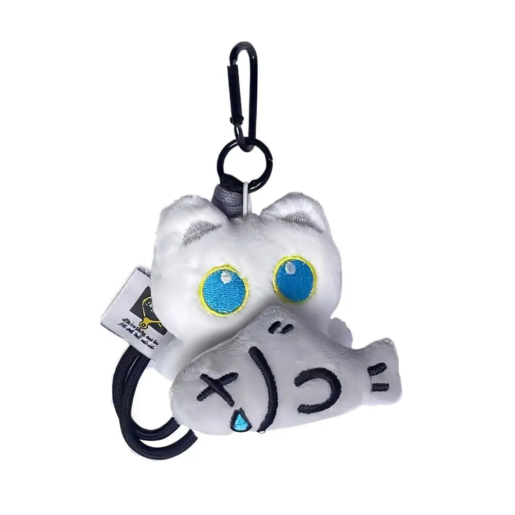Cute Cartoon Plush Black Cat Keychain Bag Pendant Decoration Kawaii Stuffed Doll Toy Car Keyring Accessories Couples Gift Quick Pick Grocers