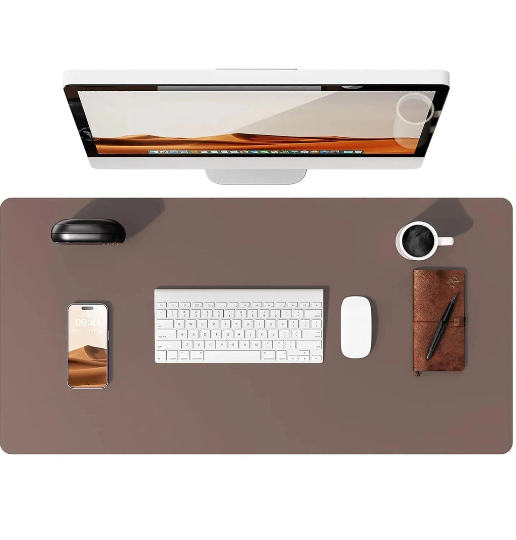 Large Mouse Pad,Office Desk Mat, Leather Desk Pad Protector, Non-Slip PU Leather Desk Blotter, Laptop Desk Pad Econic Blanks
