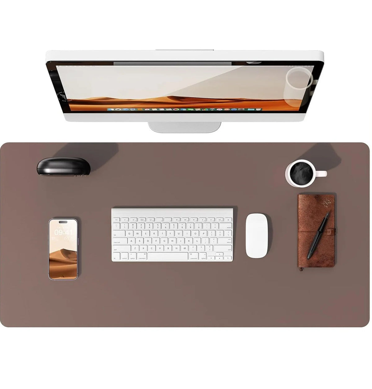 Large Mouse Pad,Office Desk Mat, Leather Desk Pad Protector, Non-Slip PU Leather Desk Blotter, Laptop Desk Pad Quick Pick Grocers