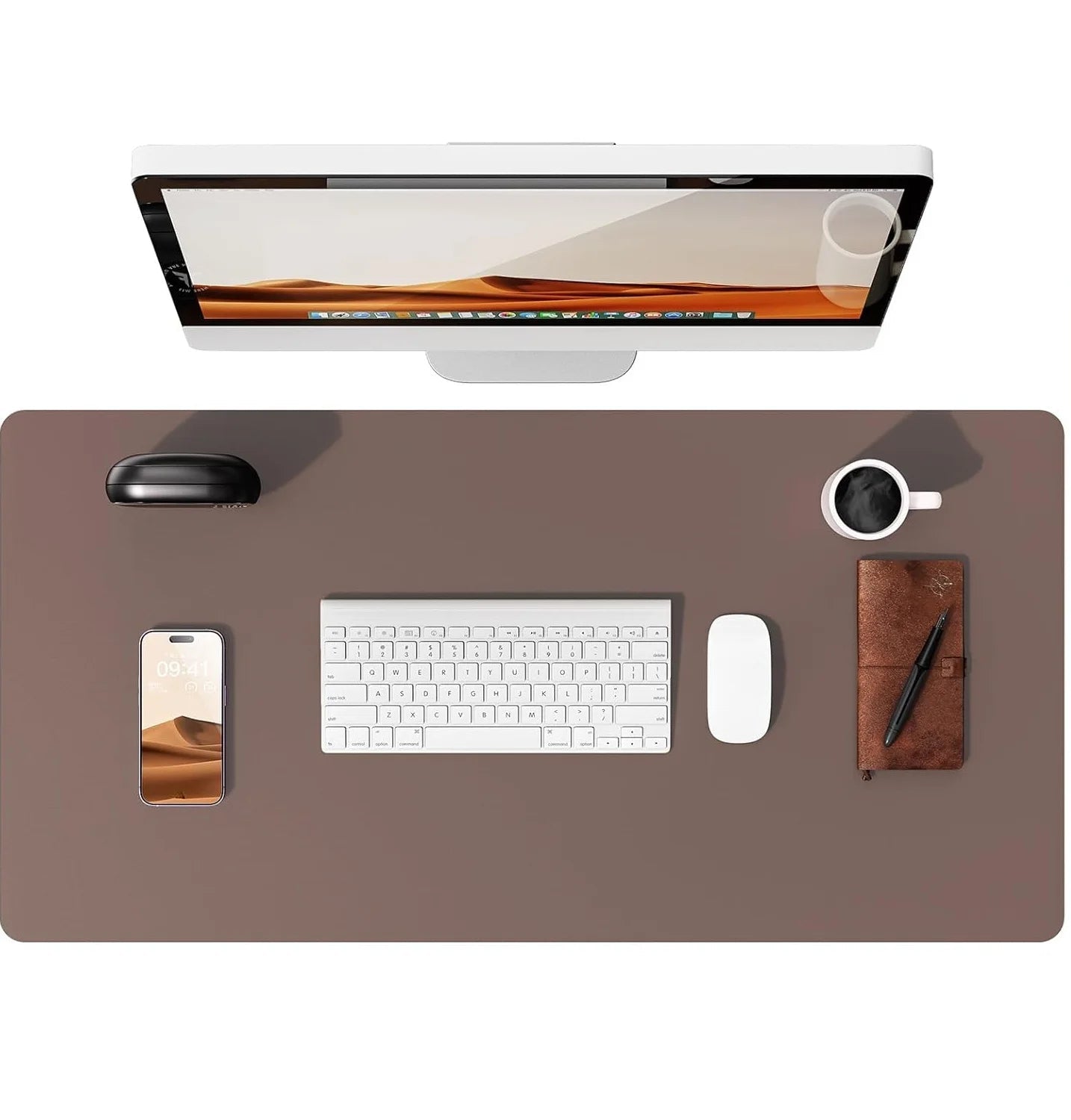 Large Mouse Pad,Office Desk Mat, Leather Desk Pad Protector, Non-Slip PU Leather Desk Blotter, Laptop Desk Pad Quick Pick Grocers