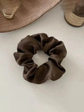 1/3PCS Vintage Silk Hair Scrunchies Elastic Hair Bands Solid Color Women Girls Headwear Ponytail Ties Rope Hair Accessories Quick Pick Grocers