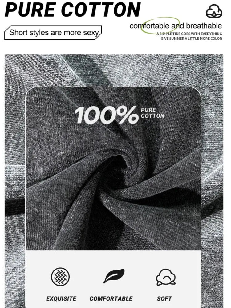 100% Cotton Washed T-Shirts For Women Loose O-Neck Crop Tops Y2k Street Female Clothes Summer Casual Vintage Short Sleeve Tees Quick Pick Grocers