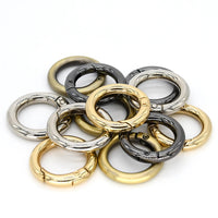 Metal spring gate O Ring Openable Keyring Leather Craft Bag belt strap buckle trigger snap clasp clip connector DIY accessory Quick Pick Grocers