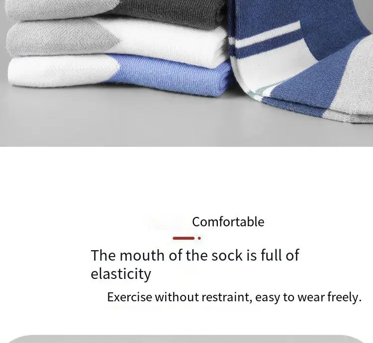 Men's Pure Cotton Socks Spring Striped Casual Socks Men's Anti-odor Antibacterial Business Socks High Quality Sports Sock Meias Quick Pick Grocers