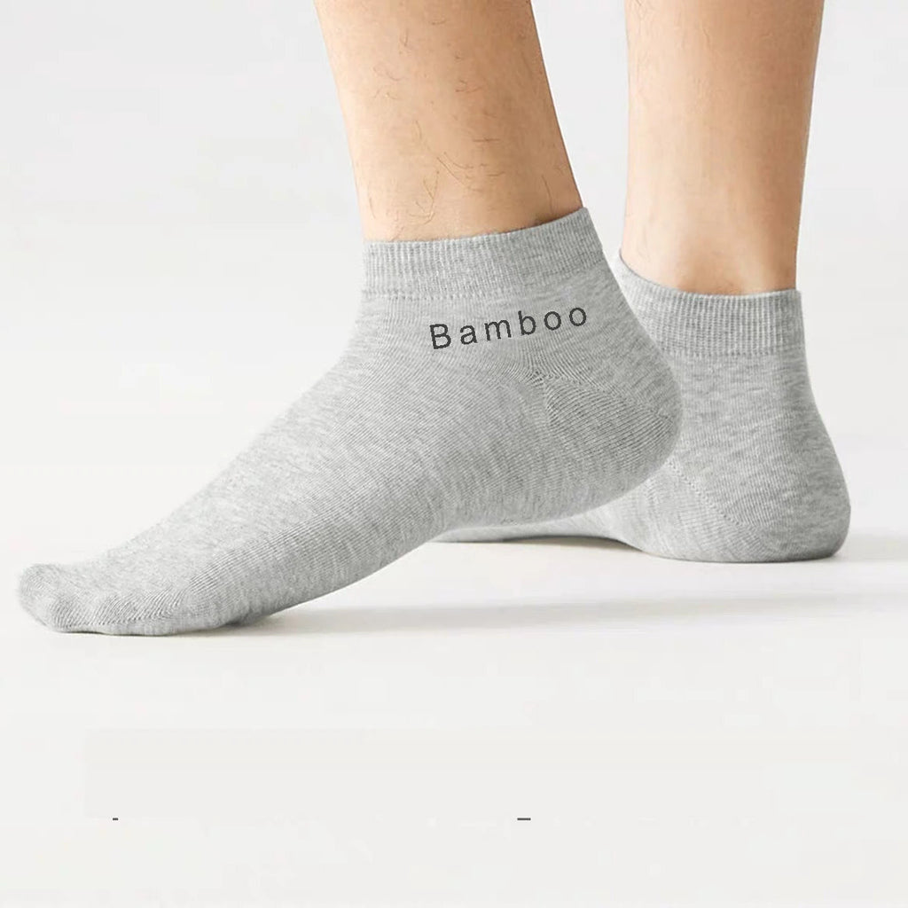 5/10/15 Pairs Men's Bamboo Fiber Socks Short High Quality New Casual Breatheable Anti-Bacterial Man Ankle Socks Men Size 38-45 Quick Pick Grocers