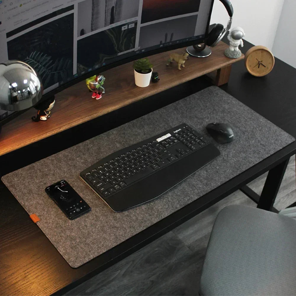 Large Size Wool Felt Mouse Pad Office Computer Desk Protector Mat Table Laptop Cushion Non-slip Gaming Accessories Keyboard Mat Quick Pick Grocers